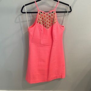 Lilly Pulitzer- Coral and Gold Dress- Size 2